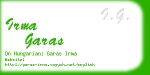 irma garas business card
